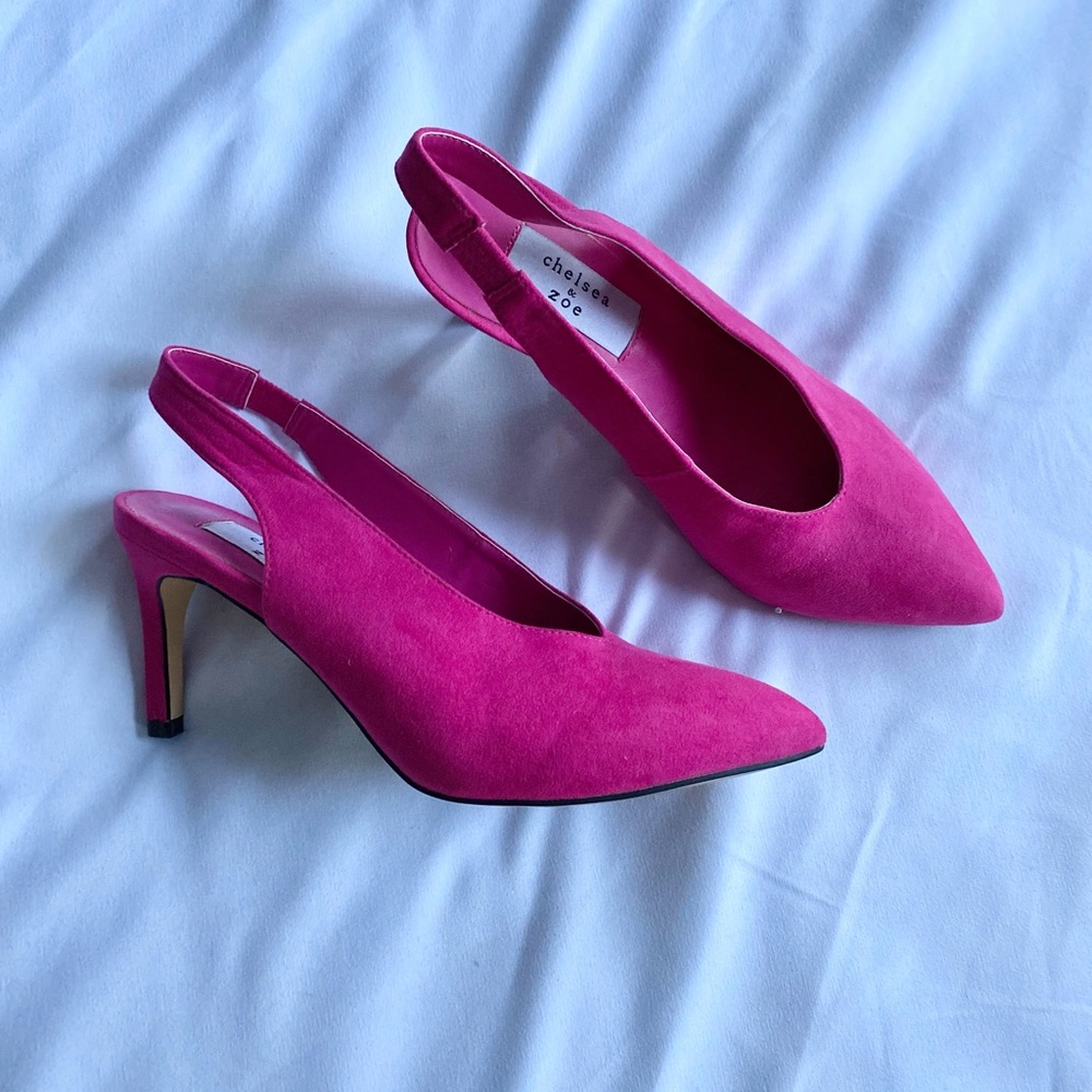 Chelsea & Zoe Pink Women's Heels Size 8